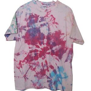 Handmade Tie Dye T- Shirt Crew Hippy Boho Festival Granolacore Dopamine Dressing